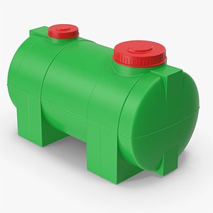 3D Green Plastic Water Tank model