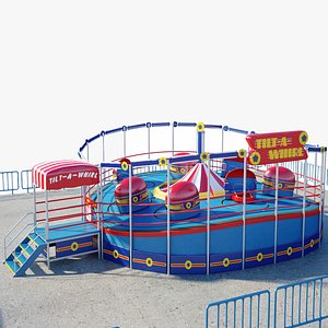 tilt-a-whirl amusement ride 3D model