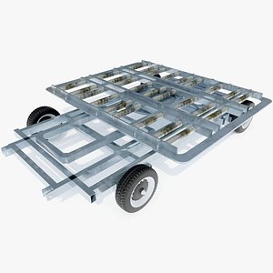3D model ULD Cargo Trolley