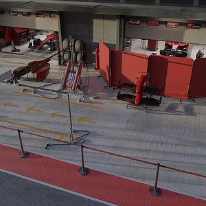 F1 TEAM TEST DAY SCENE