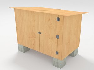 wooden shed 3d 3ds