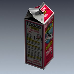 milk carton 3d model