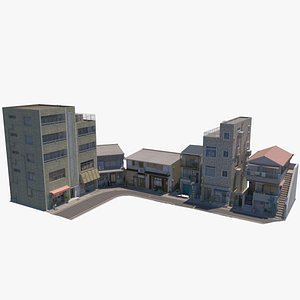 Ajisai Street Part 4 PBR remastered 3D model