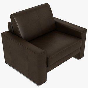 modular leather brown 3D model