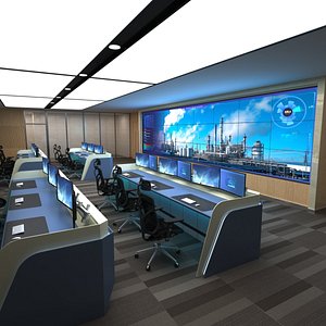 3D small monitoring room model