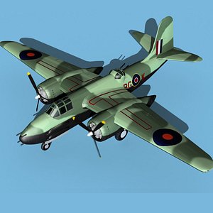 Douglas DB-7 Boston Mk III V01 RAF 3D model