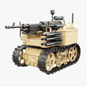 Military Tracked Robot Desert Camouflage