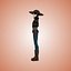 Anime Style Wild West Cowboy 3D Character Model For Vtuber VRM
