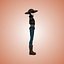 Anime Style Wild West Cowboy 3D Character Model For Vtuber VRM