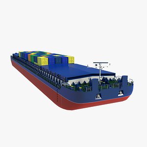 Cargo Barge Container Bulk Transport Flat Deck Vessel