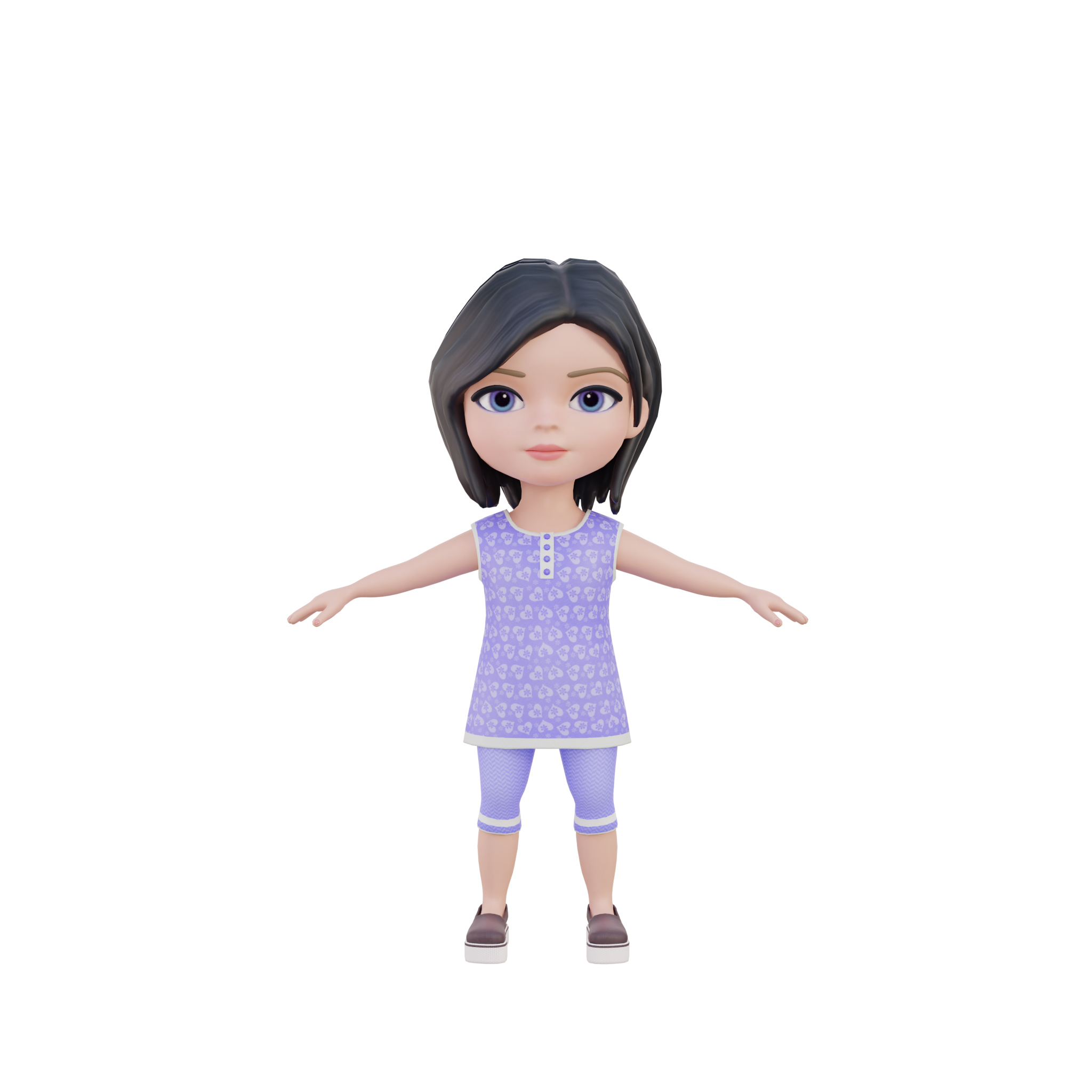 3D Cartoon little girl model - TurboSquid 1724684