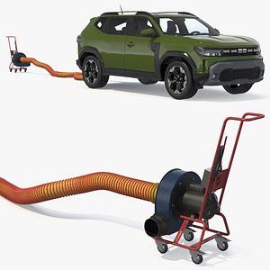 Vehicle Exhaust Extractor with Modern Crossover 3D model