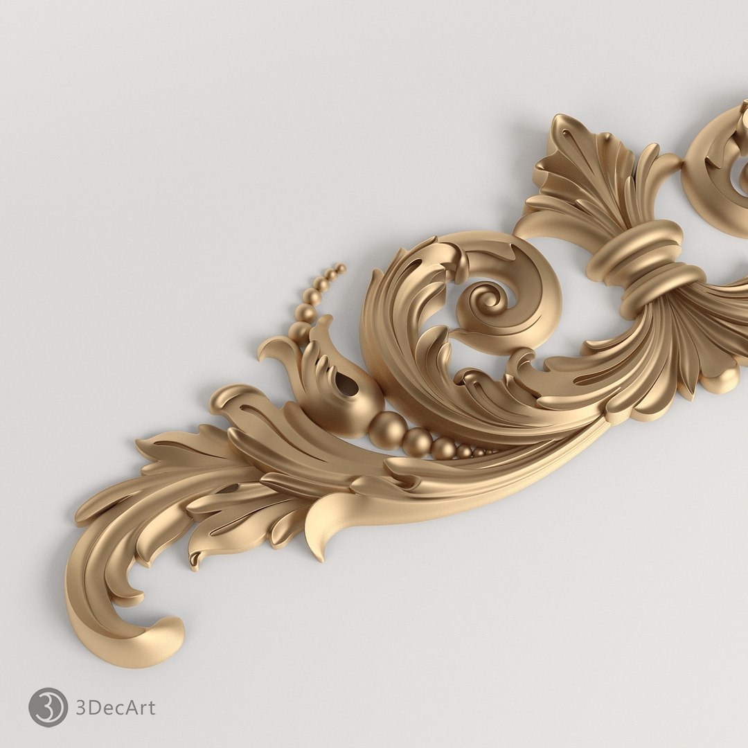 3ds Max Carved Scroll Cnc