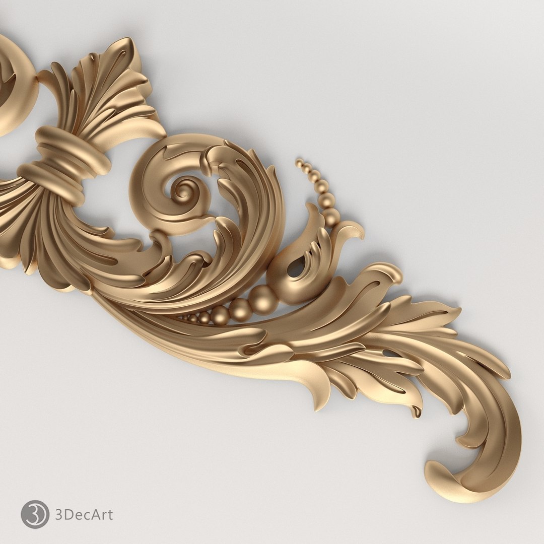 3ds Max Carved Scroll Cnc