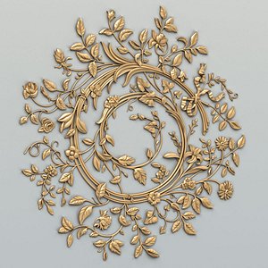Carved decor central 036 3D model