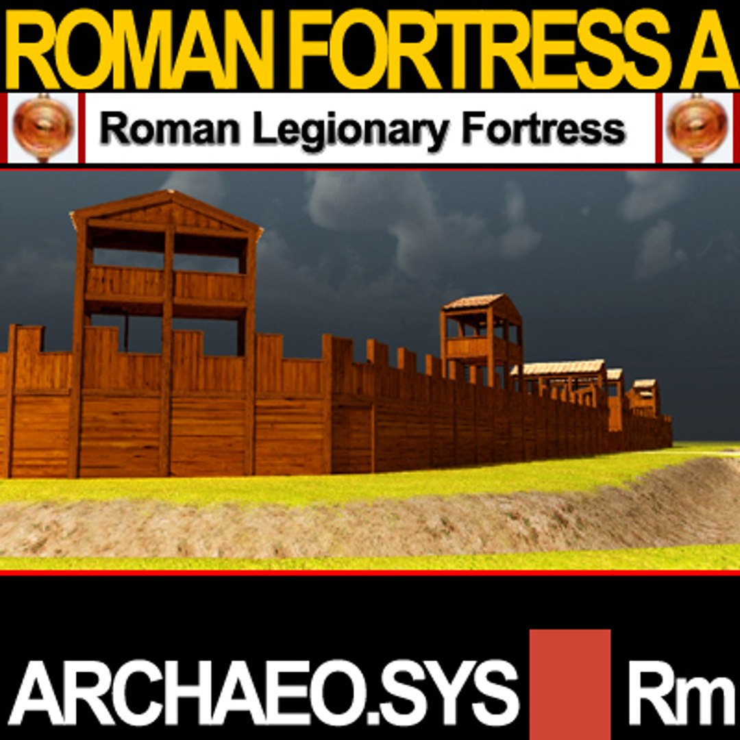 3d model legionary fortress roman