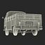 Volkswagen Type 2 Single Cab Pick-Up Simple Interior Red 3D Model