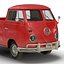 Volkswagen Type 2 Single Cab Pick-Up Simple Interior Red 3D Model