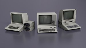 Apple old computer Collection 3D