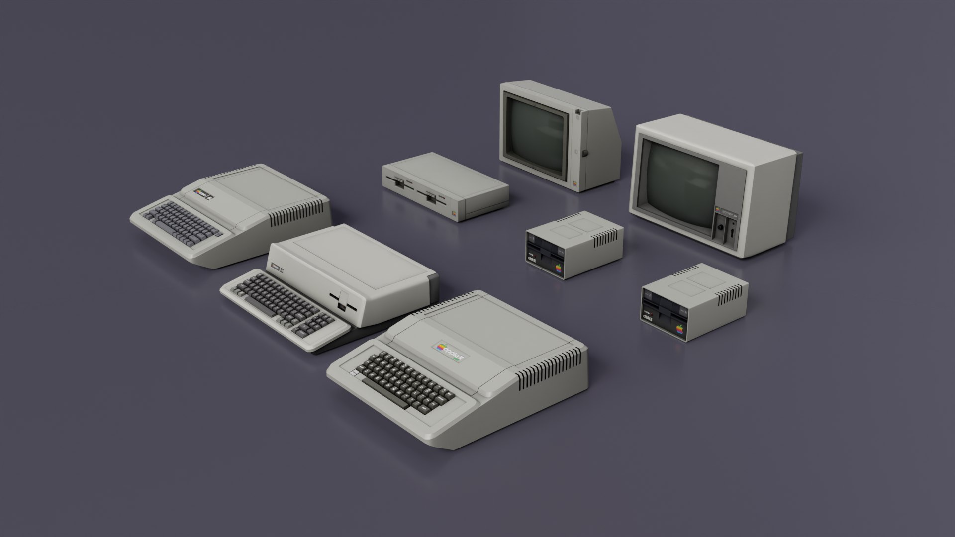 Apple Old Computer Collection 3D - TurboSquid 2294616
