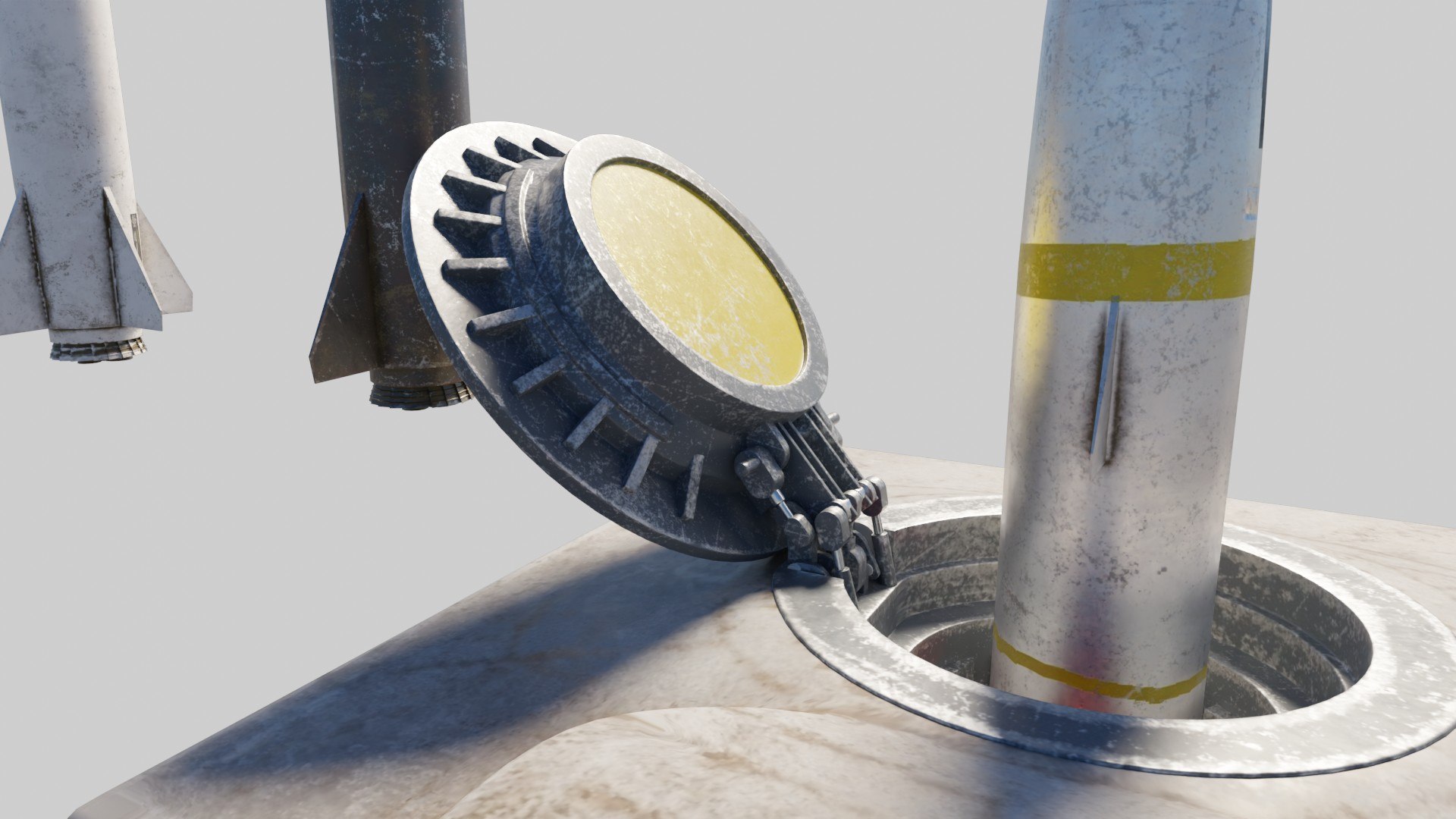 3D Missile with 2k pbr textures 3 variation - TurboSquid 1971800