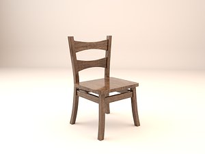 3D model Wooden Chair