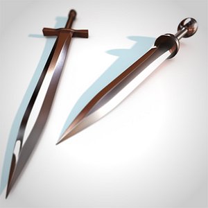 sword claymore gladius obj