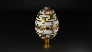 3D Faberge Egg - Ancient Greek Symbols