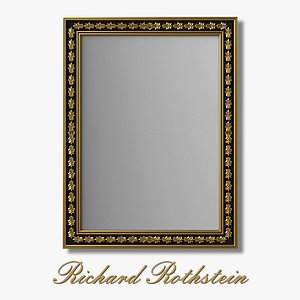 Richard Rothstein Black and Gold Traditional Mirror 3D model