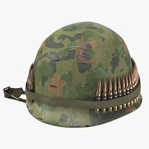 3d m1 combat helmet cover model
