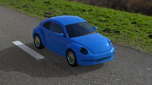 Beetle car Volkswagen AG Golf wheel vehicle automobile clasical sedan 3D