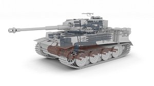 3d model panzerkampfwagen tiger e late