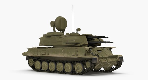 anti aircraft tank zsu 3d max