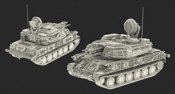 anti aircraft tank zsu 3d max