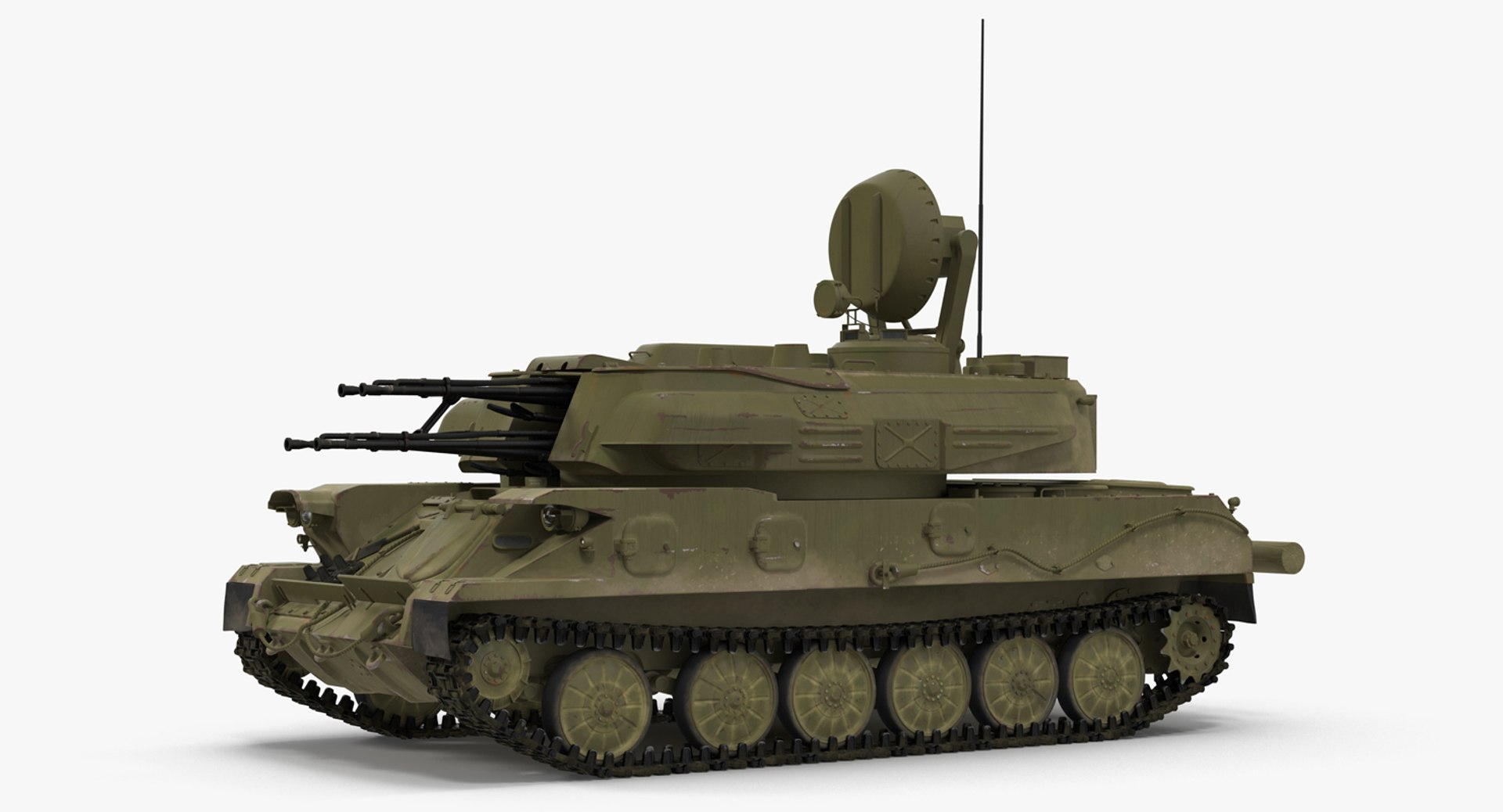 anti aircraft tank zsu 3d max