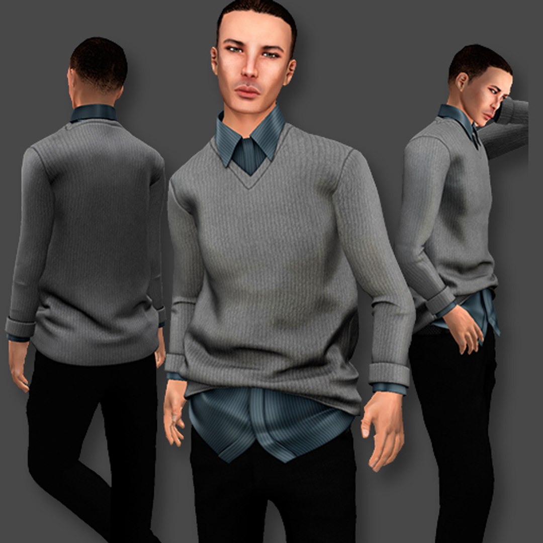 3D male sweater - TurboSquid 1181613