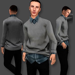 Sweater set 3D model - TurboSquid 1219814