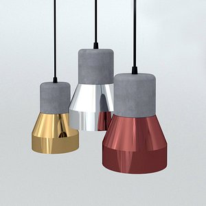 3D cement steel lamp model