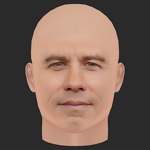 Low Poly John Travolta Head
