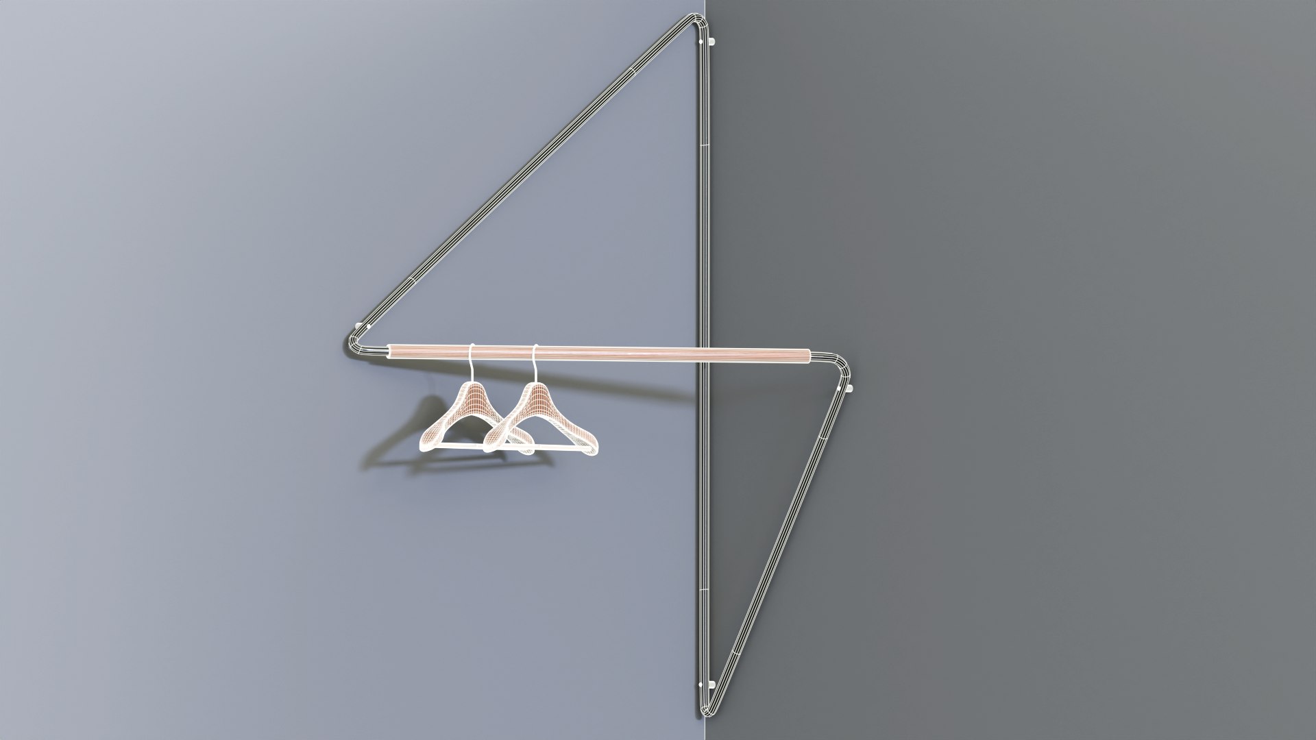 3D Corner Clothes Hanger 3D Model - TurboSquid 2293100