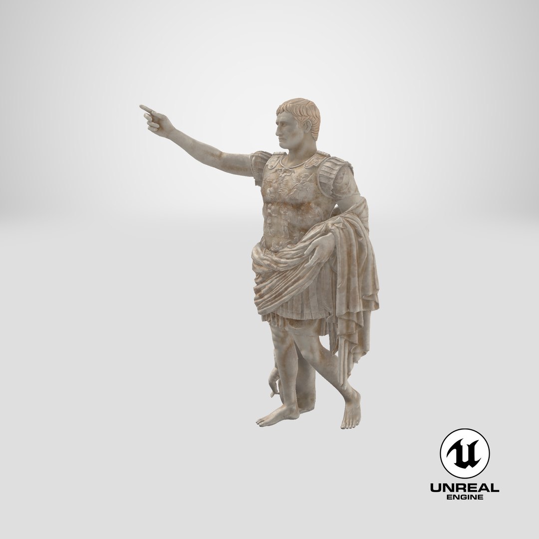 Caesar Augustus of Prima Porta Roman Statue 3D model https://p.turbosquid.com/ts-thumb/iy/tVRvAg/Ih/stemcell_unreal_render/png/1690538762/1920x1080/fit_q87/75793826c81de953677d823ad6b8a751765eb369/stemcell_unreal_render.jpg