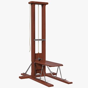 vintage french revolution guillotine 3D model