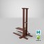 vintage french revolution guillotine 3D model