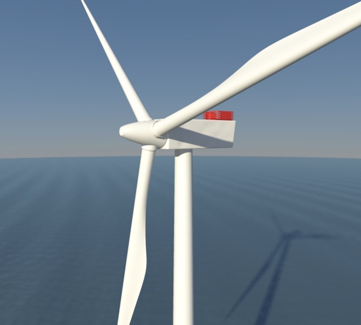 3d Model Offshore Windfarm Turbine Wind