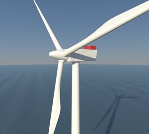3d model offshore windfarm turbine wind