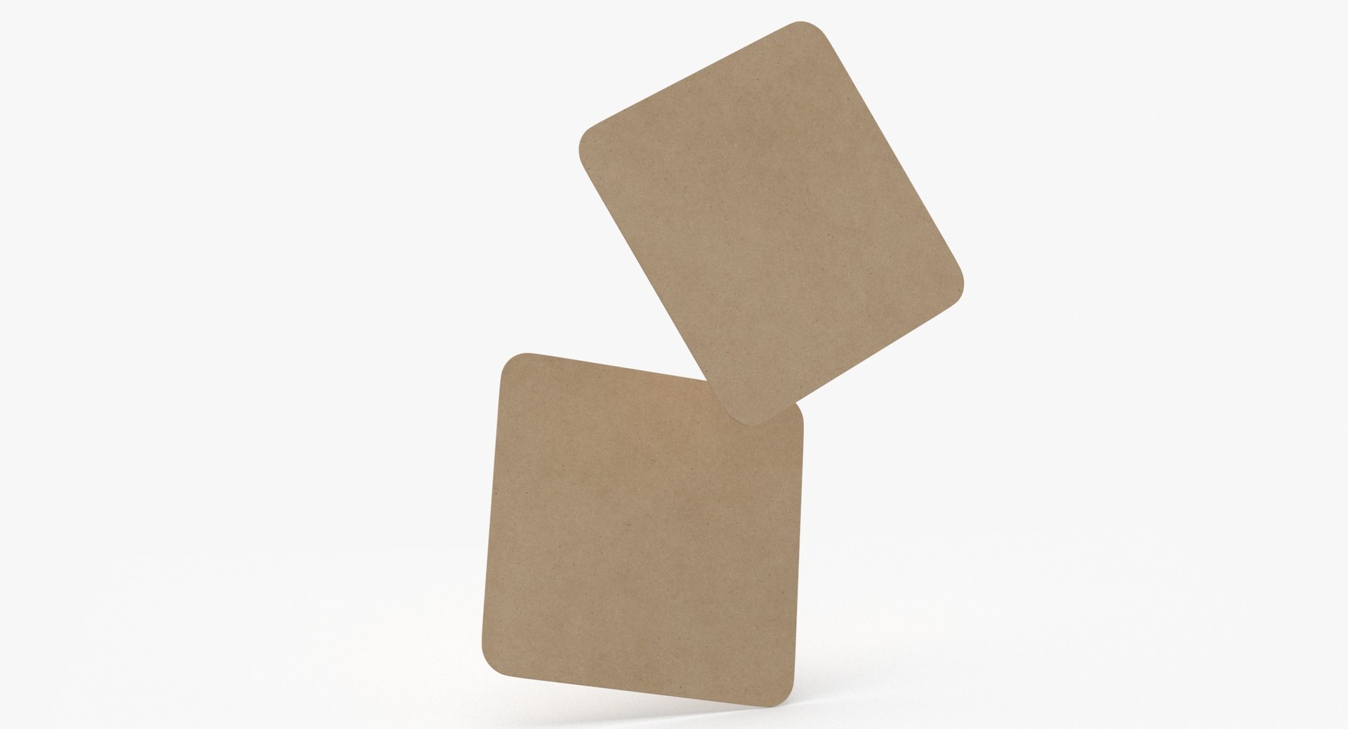 Business Cards Type 04 Round Corner Basic Poses Blank And Generic 3D ...