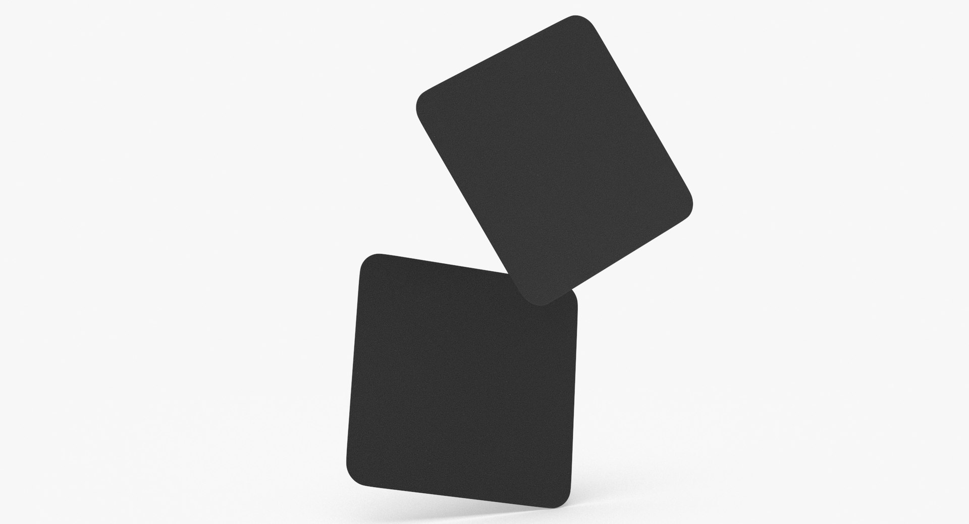 Business Cards Type 04 Round Corner Basic Poses Blank And Generic 3D ...
