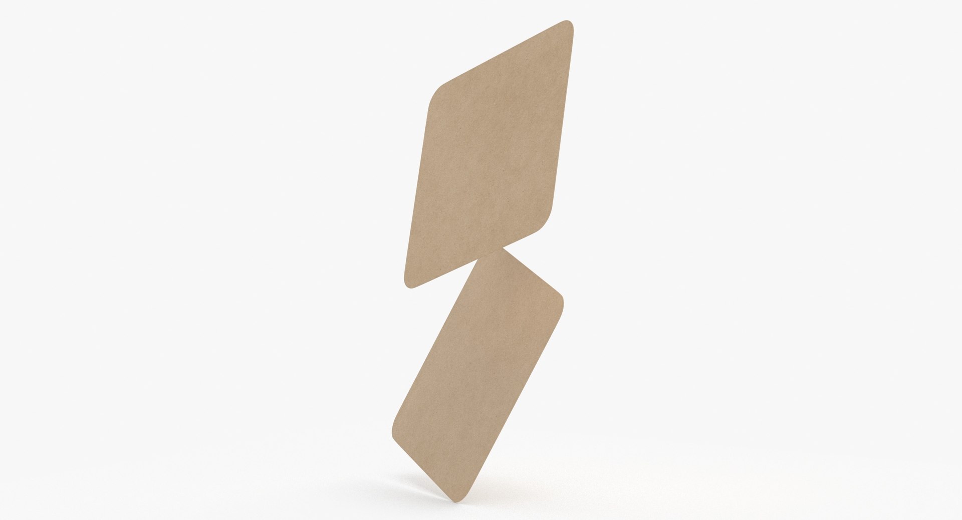 Business Cards Type 04 Round Corner Basic Poses Blank And Generic 3D ...