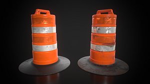 3D model Construction Traffic Barrier Low-poly