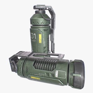Scifi grenade 3D